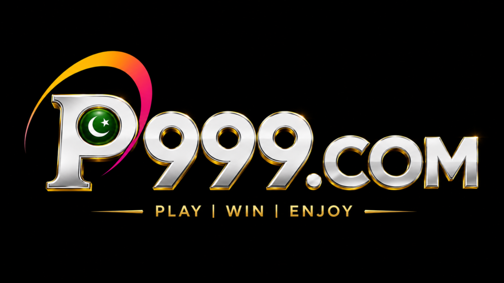 P999 game logo with Pakistan flag featuring Play, Win and Enjoy